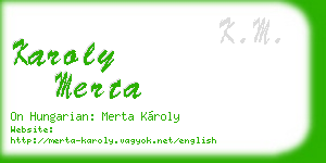 karoly merta business card